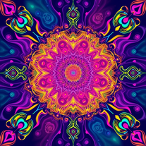Psychedelic greeting card generator
