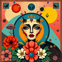 Psychedelic Retro Collage