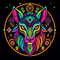 Psychedelic visionary art style icon