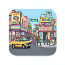 random street from the 90s