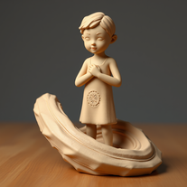 realistic 3d clay figure png