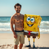 Realistic Beach Scene with SpongeBob icon