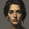Realistic oil painting portrait icon