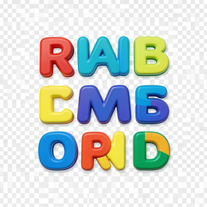Realistic style: plastic magnetic letters