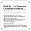 Recipie Lists Generator icon