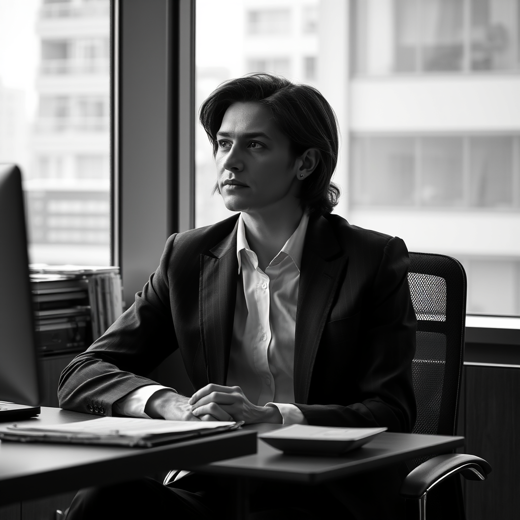 Reflective Pause by the Window