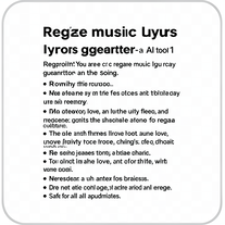 Reggae music lyrics generator