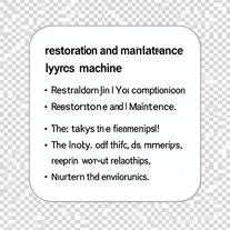 restoration and maintenance lyrics machine