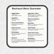 Restraunt Menu Generator