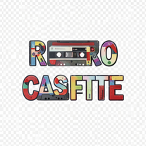 Retro Cassette Tape  letter text