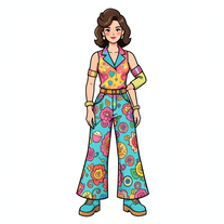 retro outfit woman 1970  gener