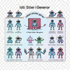 robot sticker idea gener icon