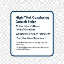High-Ticket Coaching Outreach Script
