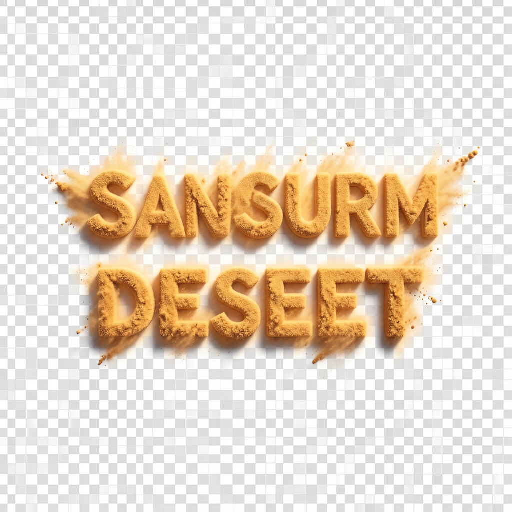 Sandstorm Desert letter text