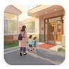 School drop-off icon