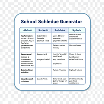 School Schledue Generator