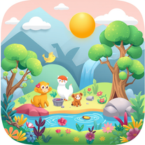 Scripts to kids cartoon scenes genetator