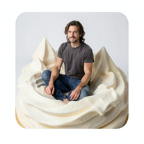 Seated Above the Colossal Buttercream Peaks
