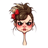 she is always angry icon
