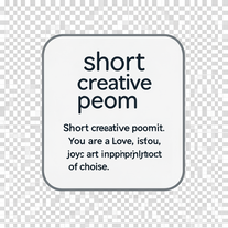short creative peoms