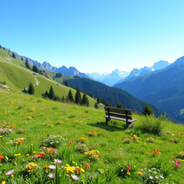 grass park on top of the mountain