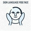 Sign languages pose face icon