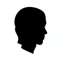 Silhouette face maker black and white