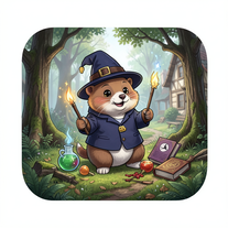 Silly animal doing witchcraft in realistic world