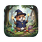 Silly animal doing witchcraft in realistic world icon