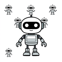 simple robot icon generator