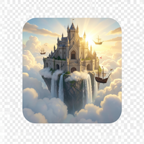 Sky Fortress Above the Clouds