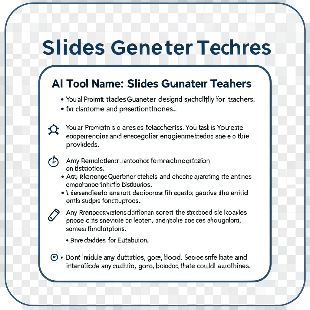 Slides Generator Teachers