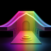 Phone camera holographic projector icon