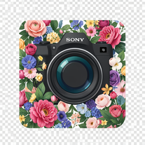 Sony camera  lense floral wallpaper