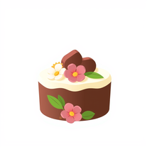 Sourcing spring botanicals for a novel chocolate cake flavor line and design.