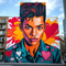 Vibrant Urban Street Art Portrait icon