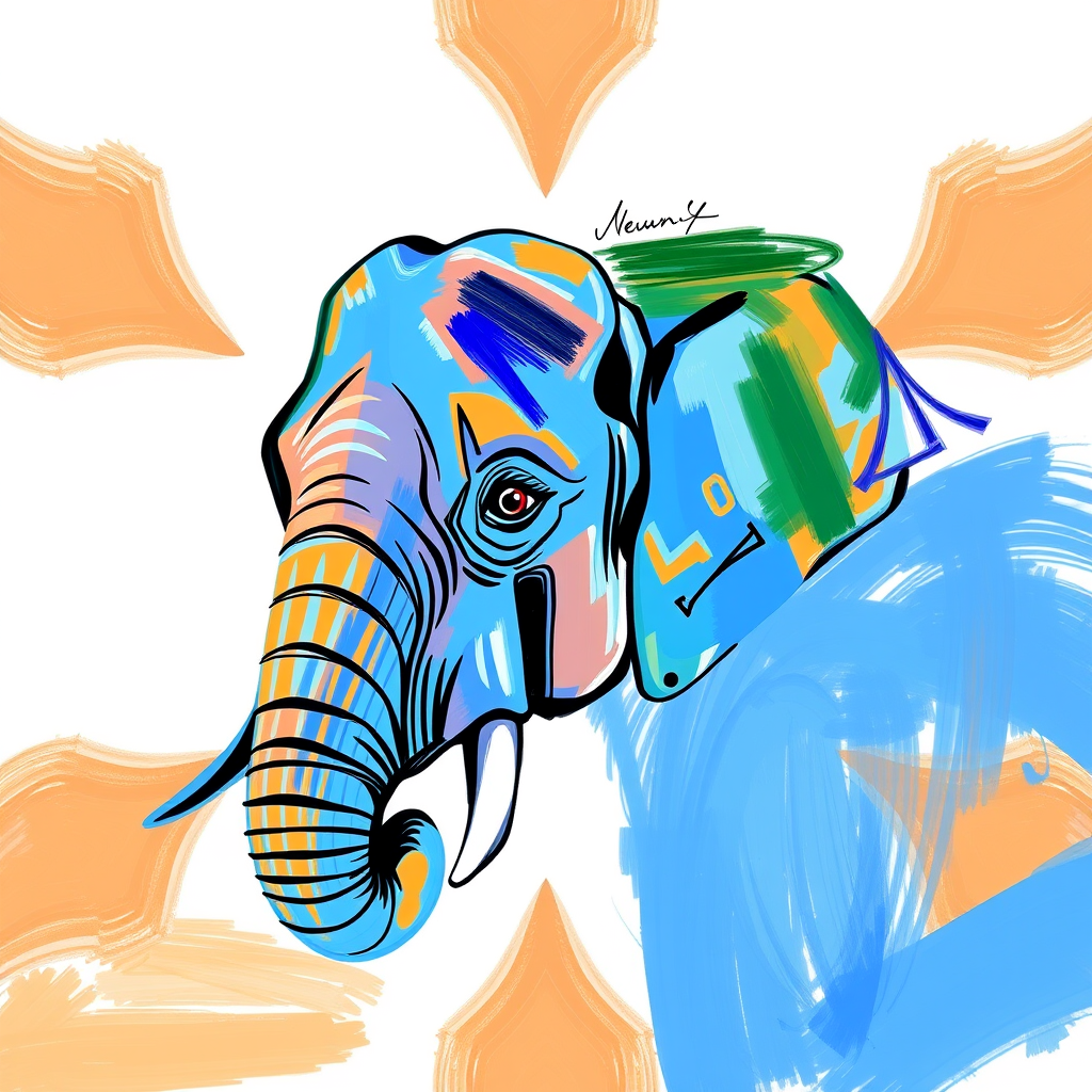 Drawings using brush scribbles