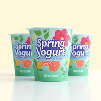 Spring Yogurt product and packaging design