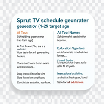 Sprout TV schedule generator (1-29 target age)