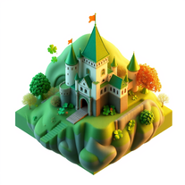 St Patrick Day in 3-d and realistic