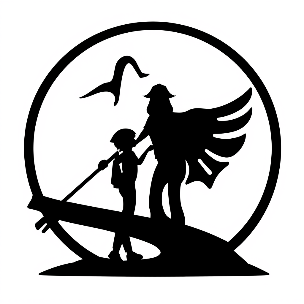 Stencil silhouette illustration isolated on white