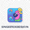 Single Sticker Design icon