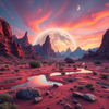 Surrealist image generator of landscapes on other planets icon