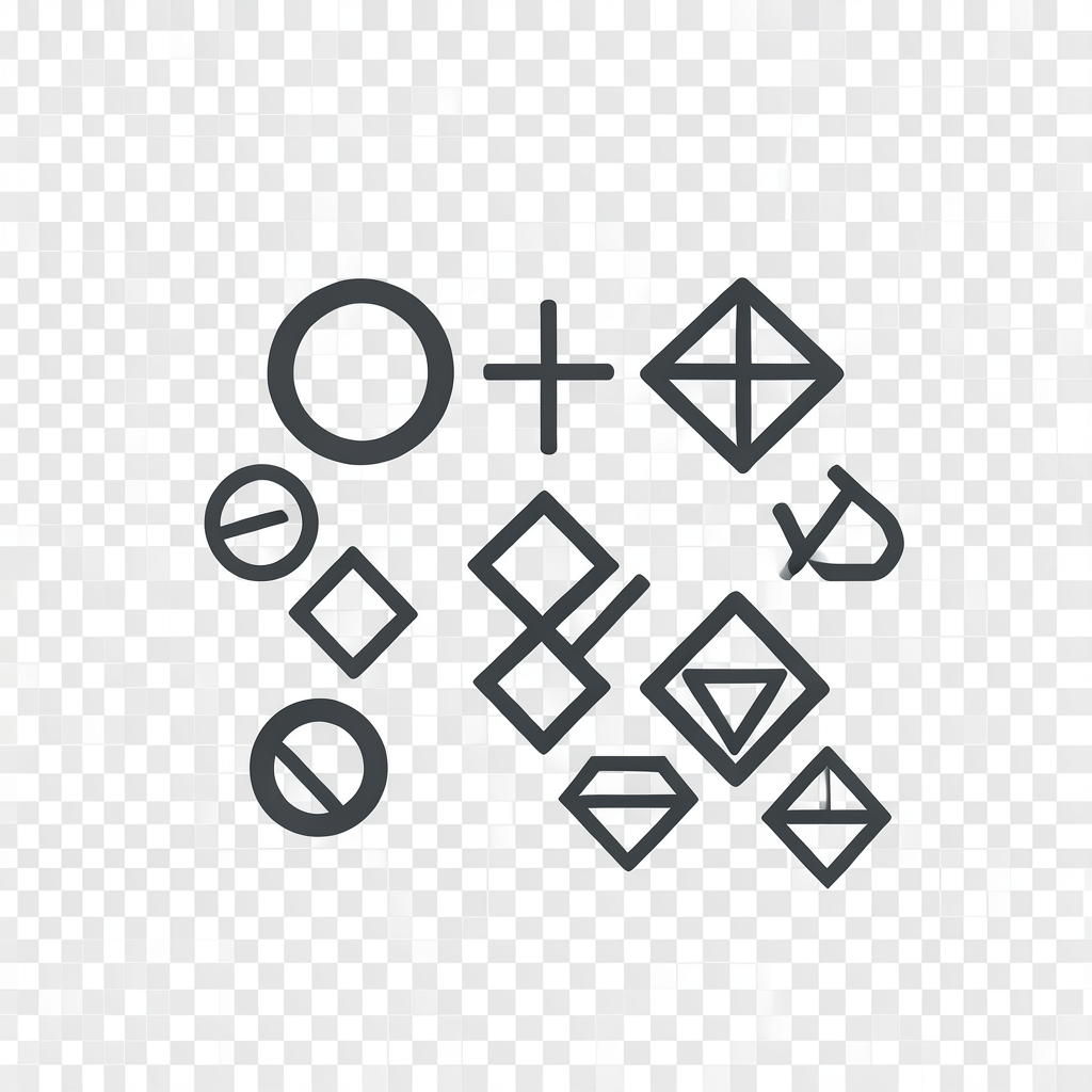 Timescript geometric shapes and symbols present