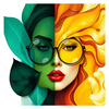 together in a surreal and fashion-forward composition