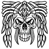 totems of coloring skulls icon