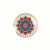 Professional designer mandala pattern inside a glass ball
