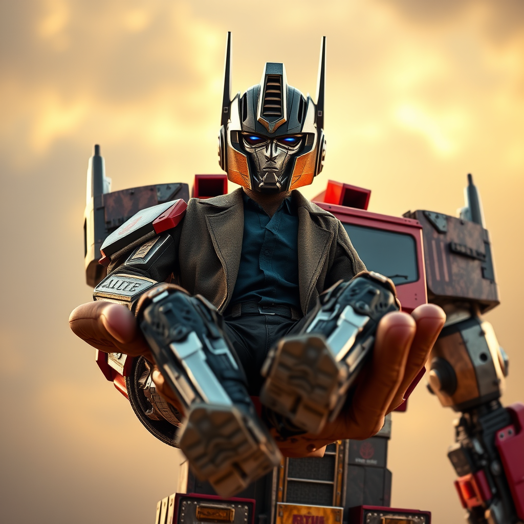 Triumph of Man and Titan – Cinematic Epic Portrait