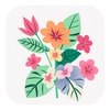 Tropical flowers icon