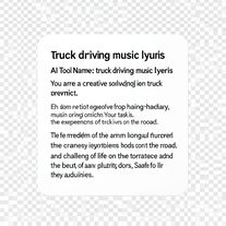 truck driving music lyrics